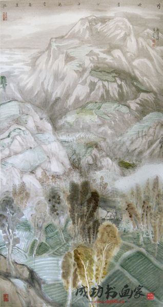 甘南尋夢大型書畫采風活動藝術家之山水畫家周菁