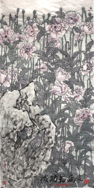 花鳥畫家王中一參加“大美甘肅·中國當代書畫家隴上行之
