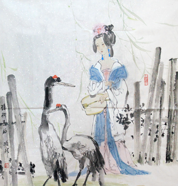 冷珍：精致細膩的筆觸繪制幽雅婉約的女性形象