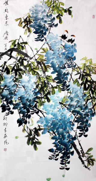 胸中層巒千座峰  門前十丈藤蘿花——石慶驥國畫作品賞析