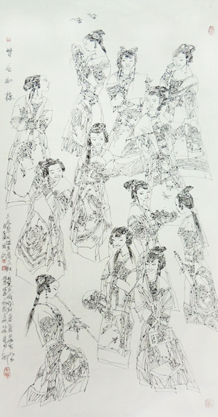 運用線條展現繪畫藝術——馬自強作品欣賞