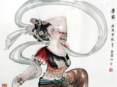 成功美術館2013春季在線拍賣會參拍作品李白穎《唐舞》欣賞