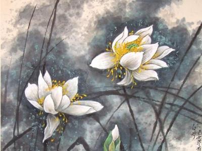 成功美術館2013春季在線拍賣會參拍作品蘇繼海《白荷》賞析