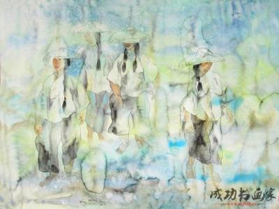 水彩畫家吳明珠參加“九味國香·書畫巨擘絲綢之路深度采