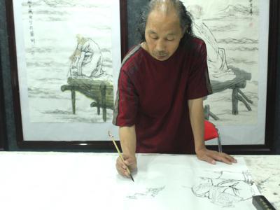 人物畫家左德福畫家日在蘭上演