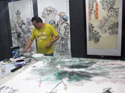 徐曠達筆會作品妙筆《荷花》氣韻生動
