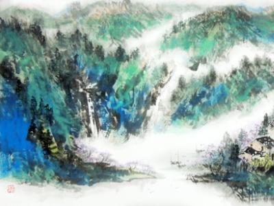 青綠山水畫家顧大明佳作賞析