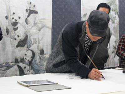 李聯起筆會作品《荷塘雅趣圖》