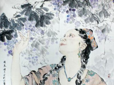 重彩畫家張懷月簽約成功美術館