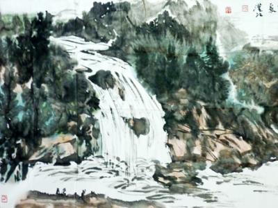 湖州市美術家協會主席馮漢江參加“2013——2014國畫年度