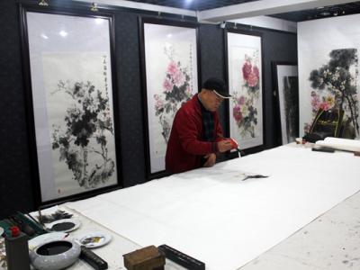 王祖銘創(chuàng)作八尺畫(huà)作