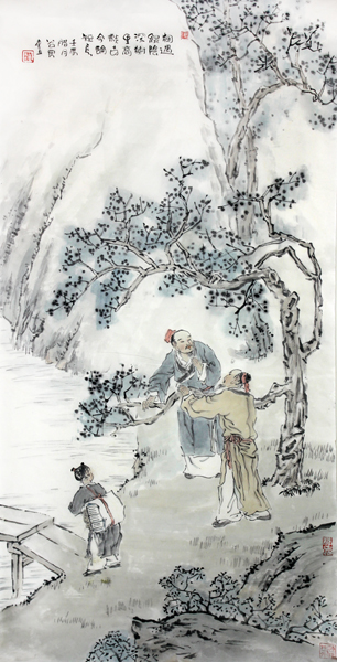 淡墨風情筆意濃——張谷良人物畫賞析