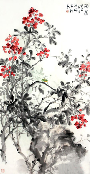 飽滿率性 寓意吉祥——莊乾梅花鳥作品賞析