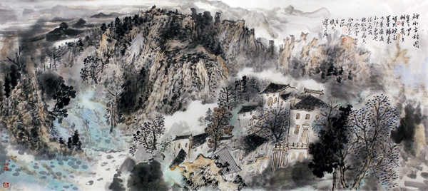 墨彩交輝的國畫山水——孔祥民作品欣賞