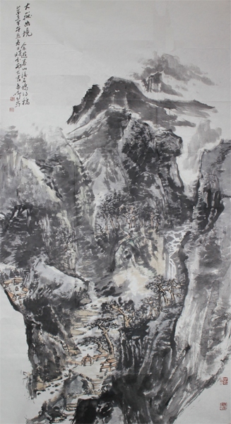 雄渾筆墨繪岱宗巍峨——孟鳴山水畫欣賞
