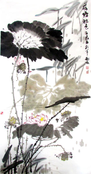 綠池落盡荷香存 殘葉猶開秋正濃——淺評(píng)成功書畫網(wǎng)（微