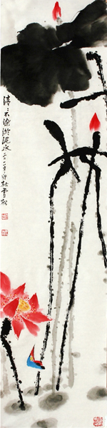 亭亭出水中 雙影共分紅——杜雪松畫作欣賞