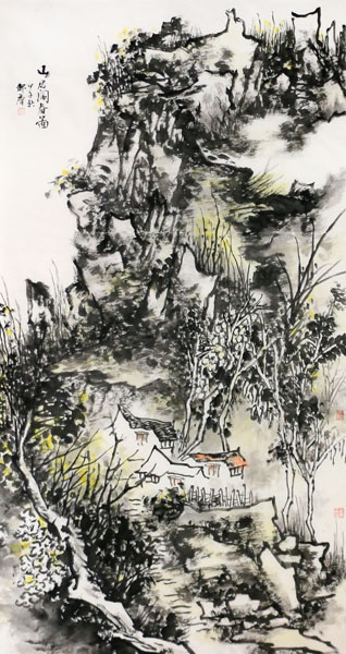 戴起群畫作寄至將參加成功書畫網（微）拍