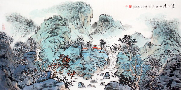 成功網（微）拍第十五期拍賣——王奇志山水作品《近水遠