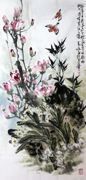 高磊花鳥作品將在《當代書畫家》刊登
