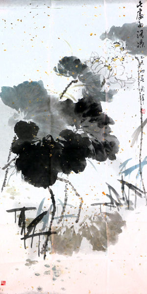 翻影初迎日 流香暗襲人——劉彩軍荷花作品賞讀