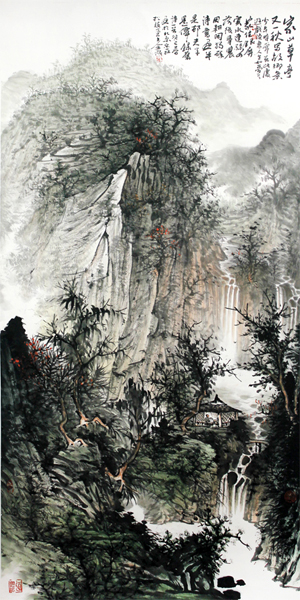 周逢俊《家山草亭》參拍成功書畫網（微）拍第二十二期