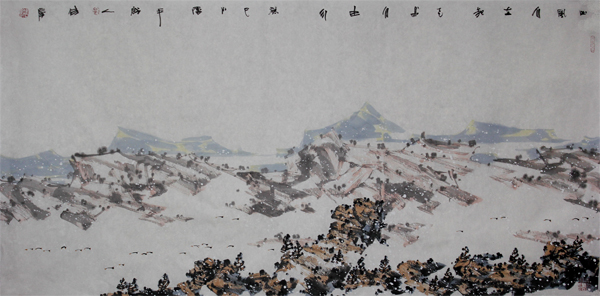 畫家劉佳寧參加“2013——2014年度人物書畫作品展”