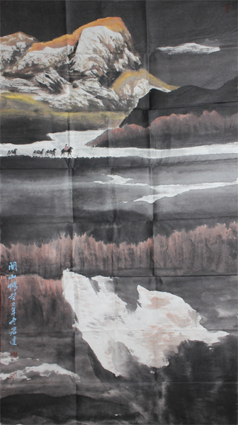 明暗對比融于和諧—王宏建山水作品欣賞