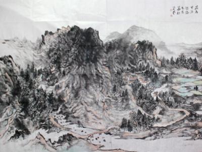 簽約畫家張鎖誠山水作品賞析