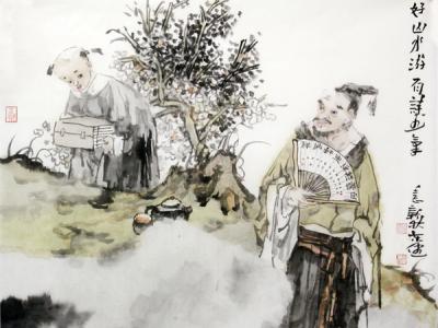 婉約清雅說人文——郭東健的人物畫