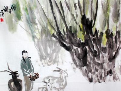 立足本土文化 水墨繪出人文情韻——簽約畫家栗子明