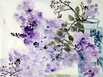 畫面中盡顯溫暖之姿——蕭麗花鳥畫賞析