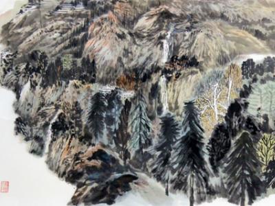 潑墨潑彩繪出山水奇峰——畫家賀萬里國畫作品