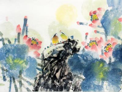 荷香藤勁 生氣郁勃——趙先聞佳作“第23屆廣州藝博會?成功美術館名家書畫精品展”獲好評