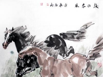 張樂毅國畫駿馬作品欣賞