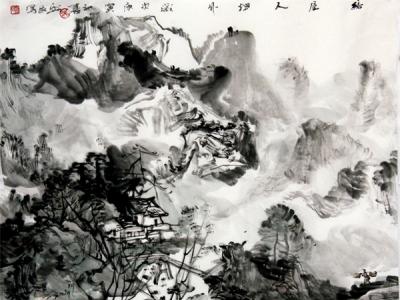 結(jié)屋人煙外寄情水墨中——成功美術(shù)館網(wǎng)拍吳烈民畫作欣賞