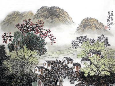 海南山水畫家韓勤國畫作品欣賞