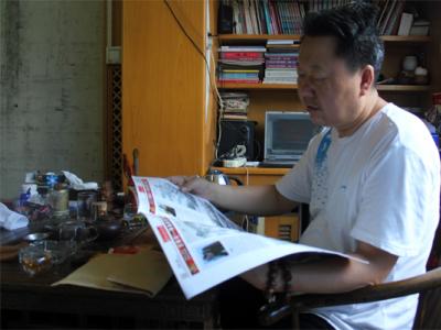 成功美術館副館長拜訪陜西美協理事王寬先生