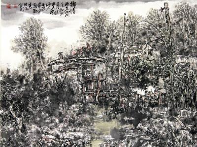 松木裊裊掩柴扉——成功美術館網拍2杜曉波國畫作品賞析
