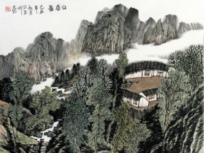 云繞青松水繞階——成功美術館網拍2期王玉昆國畫作品賞析