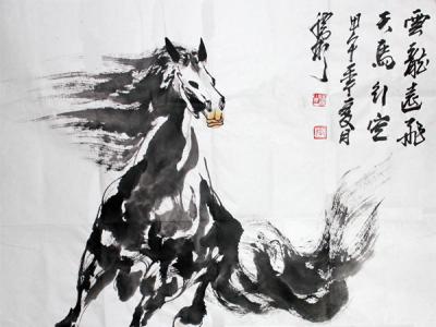 墨寫(xiě)天馬 揮灑自如——李勝彬畫(huà)作欣賞