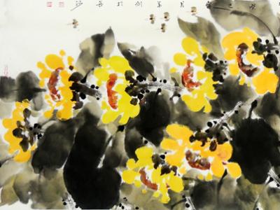 生命的那一抹亮色——肖劍最新國(guó)畫(huà)作品欣賞