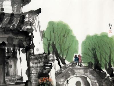 遇見江南在畫中——曹舒天國畫作品欣賞