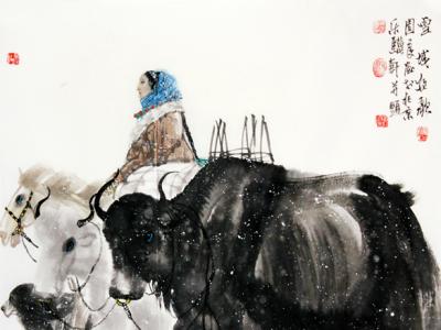 中國美術家協會理事吳團良人物畫欣賞