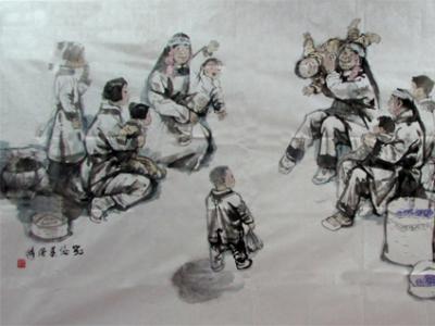 濃墨抒情鄂倫春——姜榮慧畫作欣賞