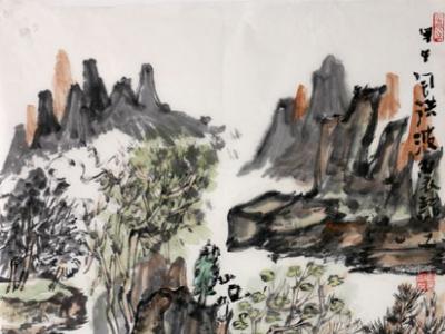 包洪波山水畫作賞析