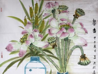 彩墨芙蕖 荷香陣陣——肖劍花鳥畫作品賞析