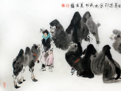 駝鈴悠悠——成功書畫網（微）拍第十六期楊志印畫作賞析
