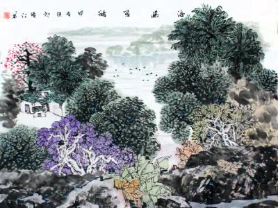 成功書畫網（微）拍第二十二期——20號阮江華山水作品《