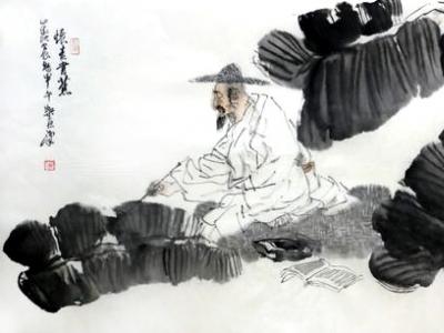 柴京津《懷素書蕉圖》入成功書畫網（微）拍第二十四期